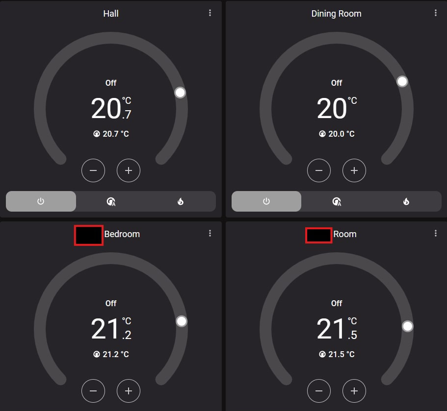 Home Assistant Thermostat Dashboard